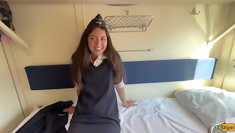 Spanish girl's pussy in a strip twice