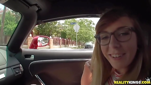 Sexy young chick gets fucked by a toy